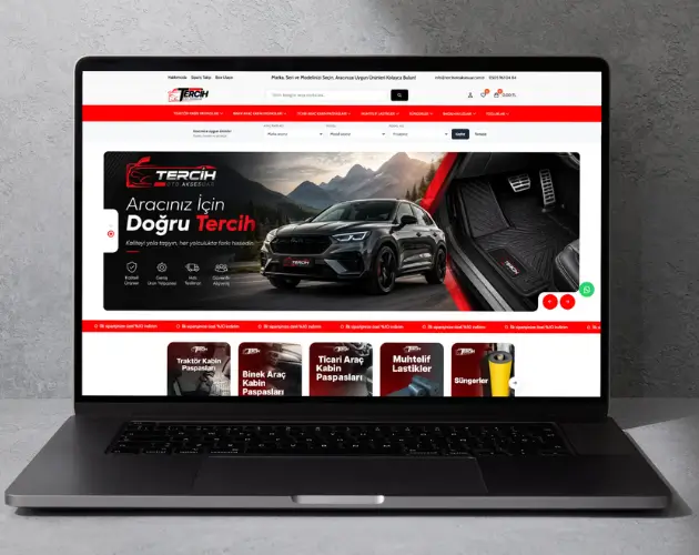 Tercih Oto Aksesuar e-ticaret sitesi